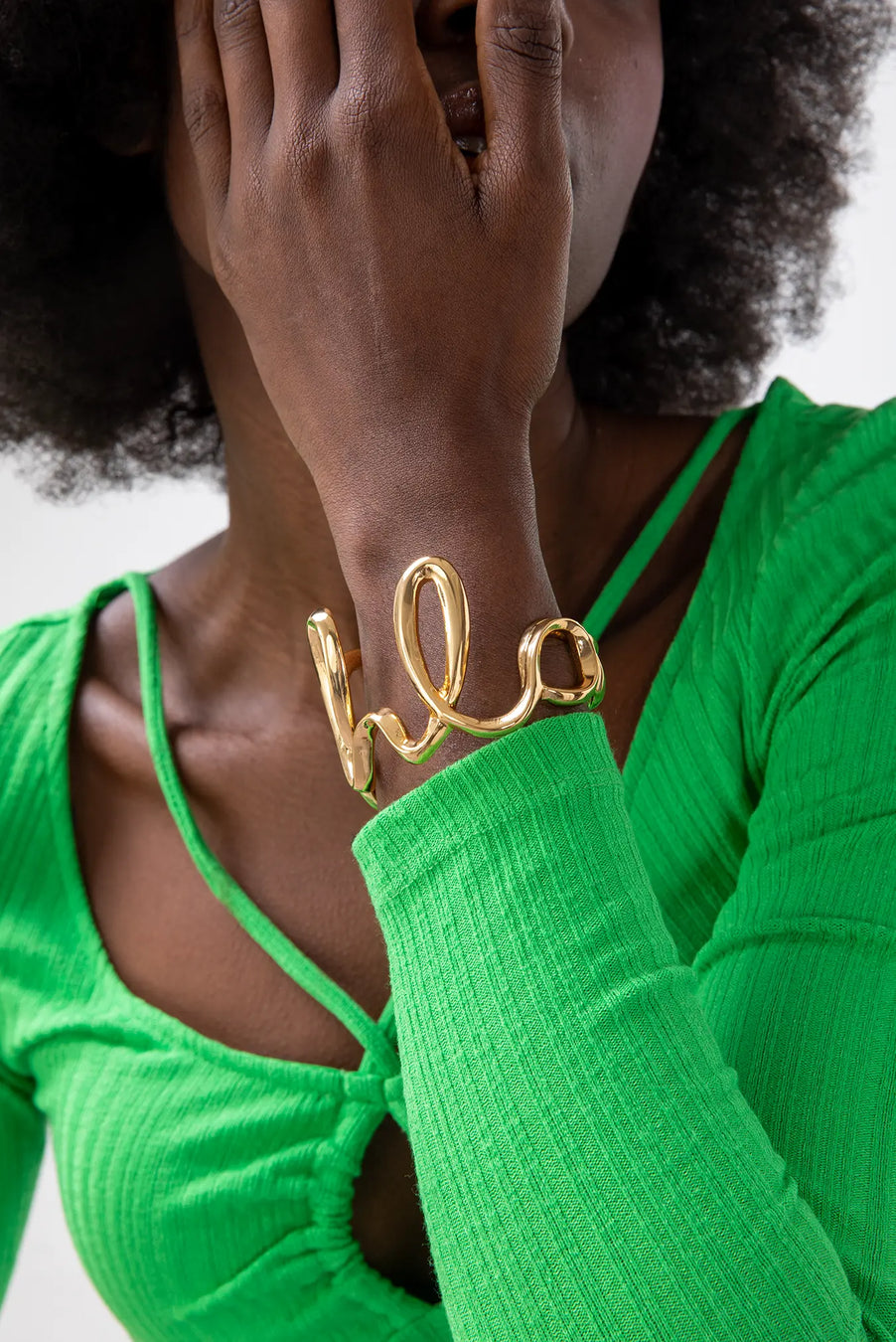 CROWN Cuff. Winding line design cuff bracelet, 18K gold vermeil, handmade, hypoallergenic, water-resistant