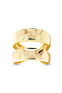 Thumbnail for EMPRESS Ring. Double band ring, open-ended, can fit on US sizes 5-7, 18K gold vermeil, handmade, hypoallergenic, water-resistant