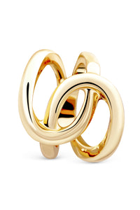 Thumbnail for JOURNEY Ring. Interlinked hoops ring, size US7, 18K gold vermeil, handmade, hypoallergenic, water-resistant