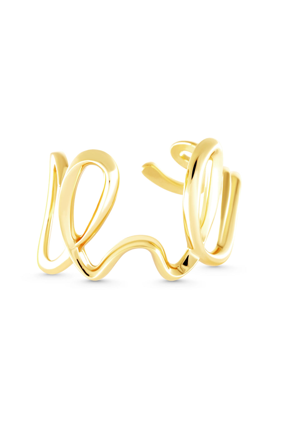 CROWN Cuff. Winding line design cuff bracelet, 18K gold vermeil, handmade, hypoallergenic, water-resistant