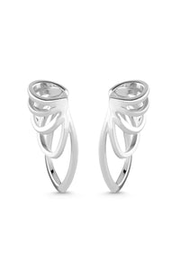 Thumbnail for MYSTIC Ear Cuffs. Layers of lines design, ear sides hugger, no piercing needed, silver, handmade, hypoallergenic, water-resistant