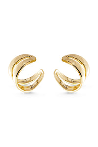 Thumbnail for EMPRESS Earrings. Double band earrings, 18K gold vermeil, handmade, hypoallergenic, water-resistant
