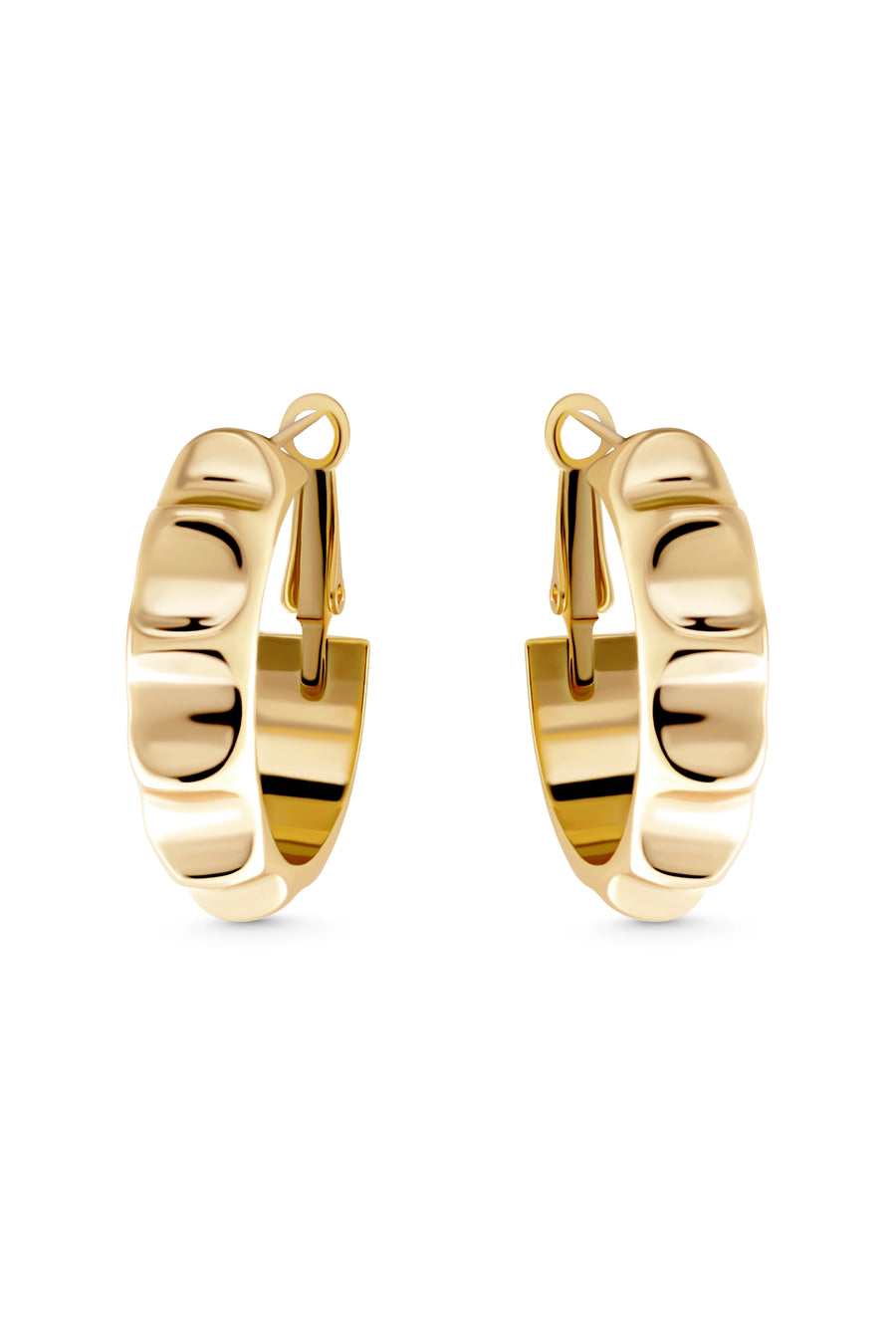 GALAXY Hoops. Radial-shaped hoop earrings, 18K gold vermeil, handmade, hypoallergenic, water-resistant