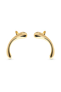 Thumbnail for MOOD Ear Cuffs. Bow-shaped clip-on ear cuffs, no piercing needed, 18K gold vermeil, handmade, hypoallergenic, water-resistant