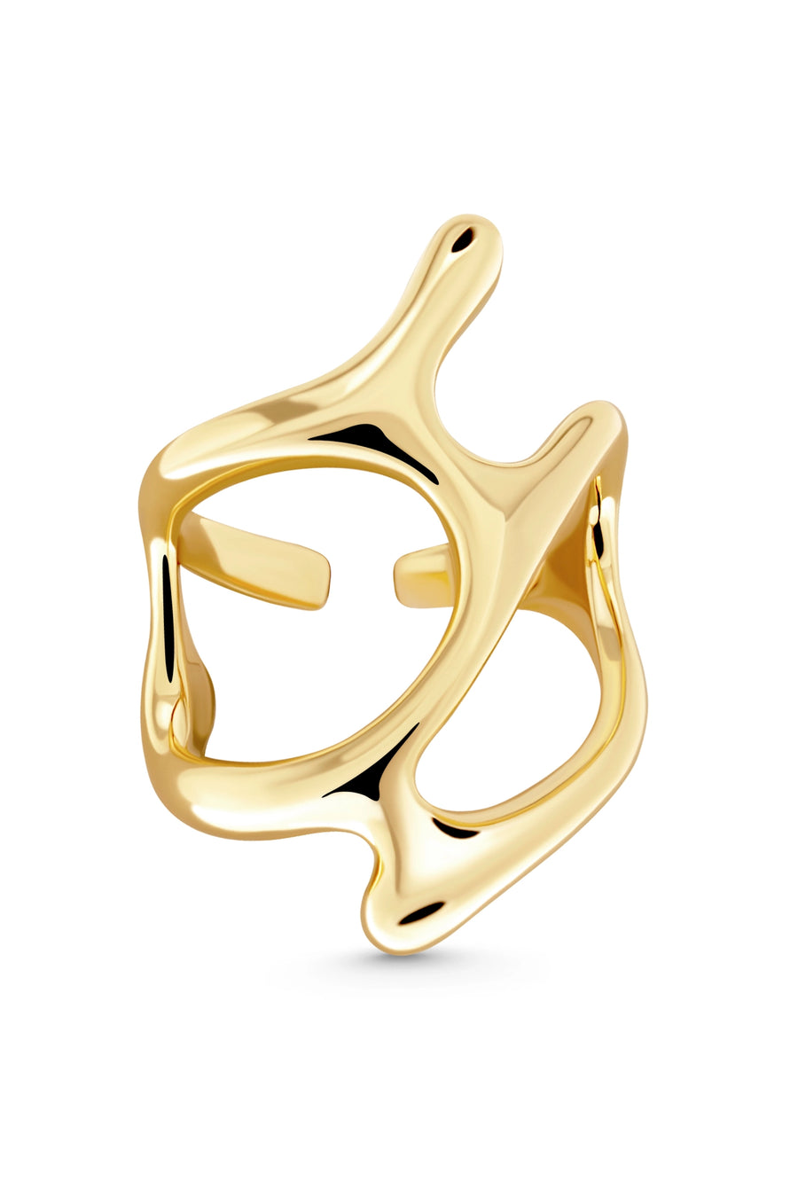 MARVEL Ring. Ring featuring intricate lines pattern, open-ended, cant fit on size US5-7, 18K gold vermeil, handmade, hypoallergenic, water-resistant
