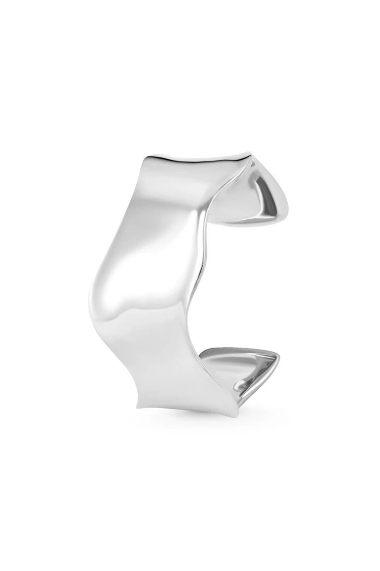 AURORA Vintage & Classic. Wavy broad plate cuff with a high gloss finish