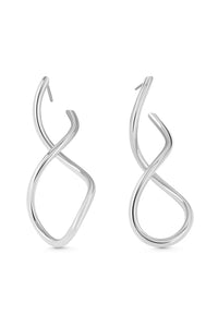 Thumbnail for SAGE Earrings. Twisted line earrings, silver, handmade, hypoallergenic, water-resistant