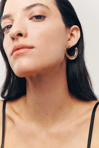 Thumbnail for SOLCH LAGOM Edgy & Modern. Semi-circular hoop earrings.